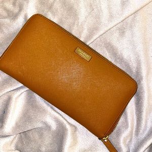 Kate Spade large brown leather wallet